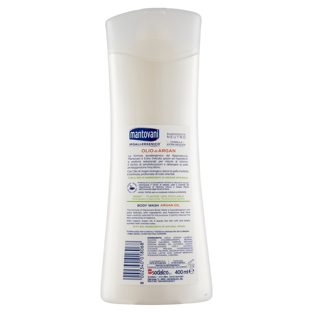 mantovani Bagnodoccia Neutro Olio di Argan 400 ml